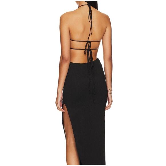 NWT RUMER Willow Cut Out Maxi Dress In Black Size Small - Picture 2 of 10